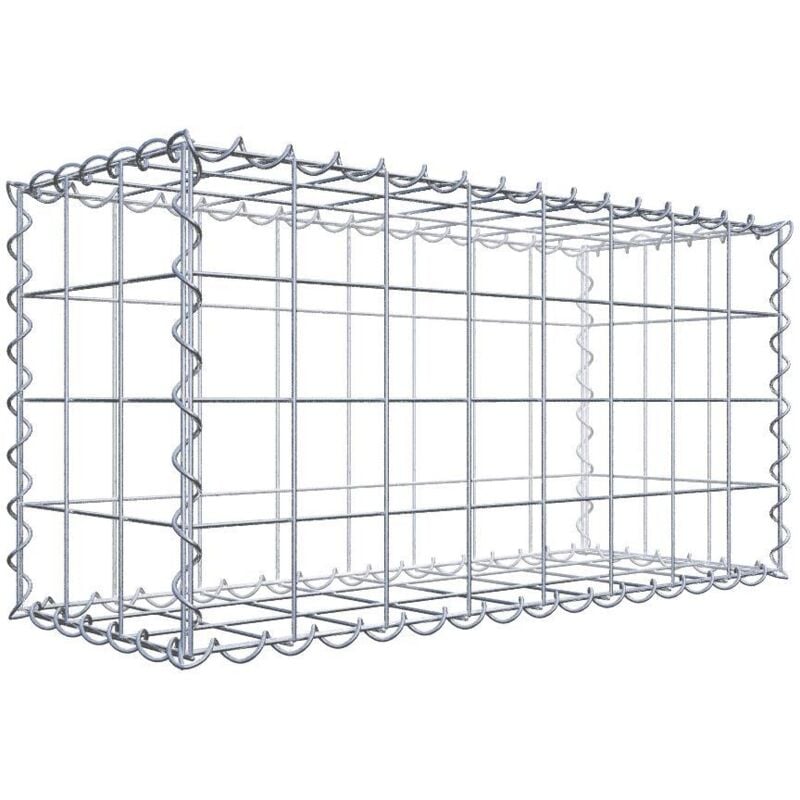 Gabion 80 cm x 40 cm x 30 cm (l x h x p). mailles 10 x 10 cm. Spirale - Made in Germany - Gabiondeco