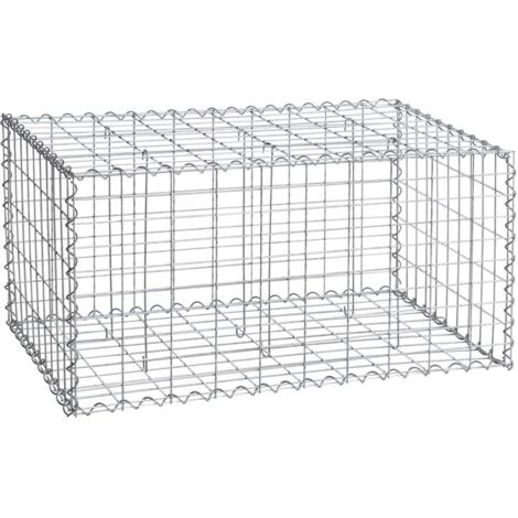 Gabion à pierres en métal galvanisé 100 x 50 x 50 cm