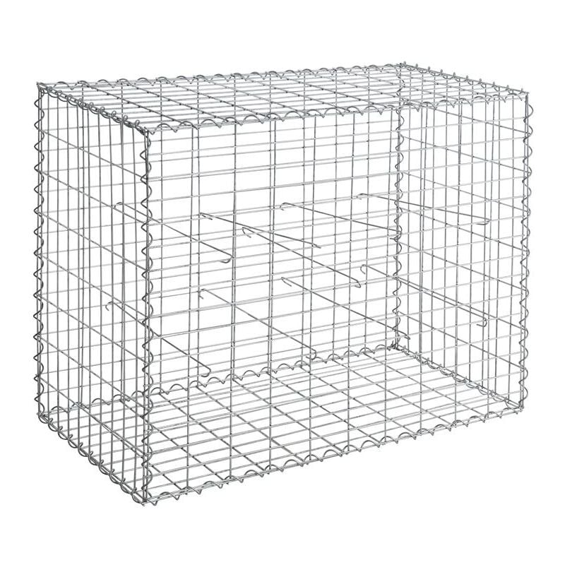 Estexo - Gabion à pierres en métal galvanisé 100 x 80 x 50 cm
