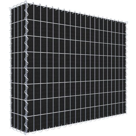 Gabion à végétaliser 100 cm x 80 cm x 20 cm – Maille 5 cm x 10 cm – Épaisseur fil 4 mm – Non-tissé pour drainage optimal – Gabiona