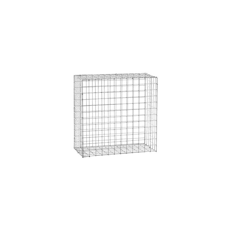Gabion acier galvanisé L60 x H60 x Pr.30 cm tirants et crampons inclus