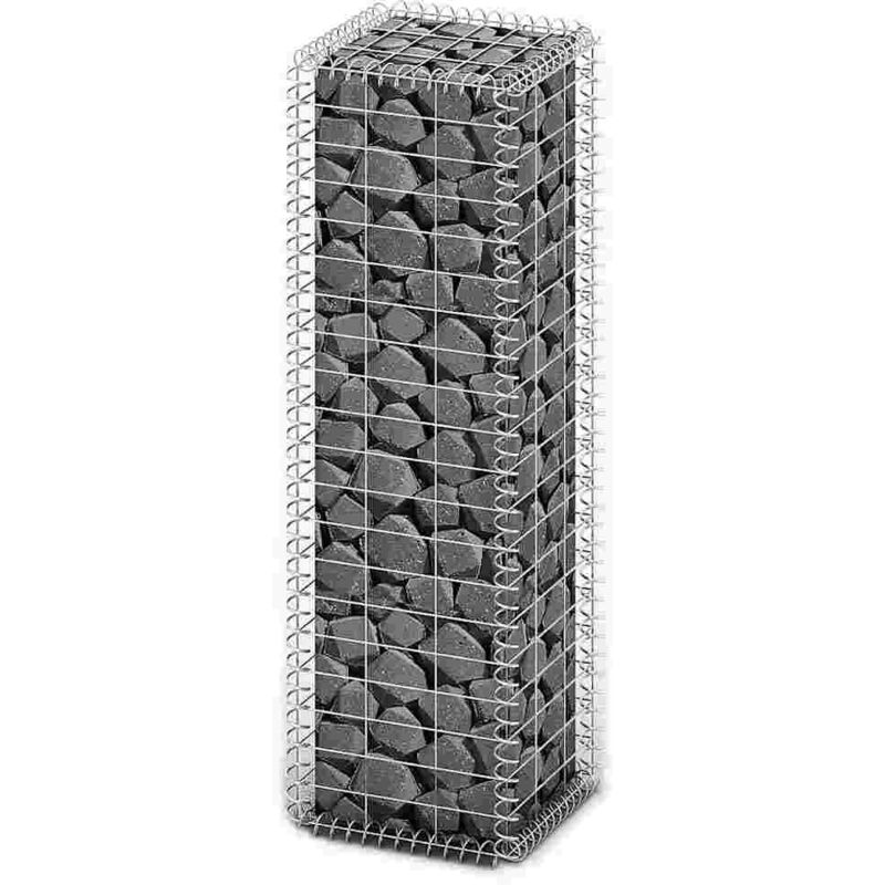Vidaxl - Gabion Basket With Lids Galvanised Wire 100 X 30 X 30 Cm