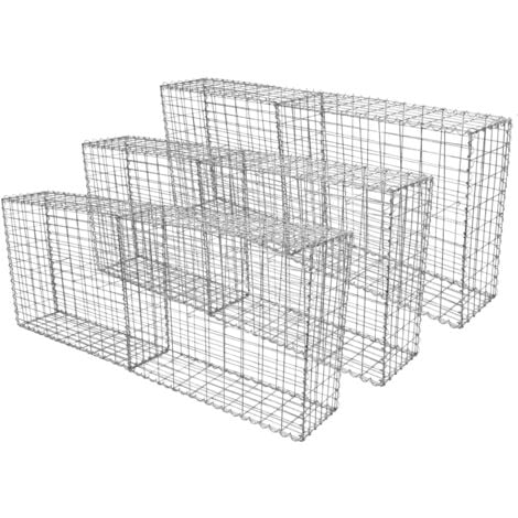 Gabion Baskets Cages Mesh Wire Galvanised Steel Outdoor Stone