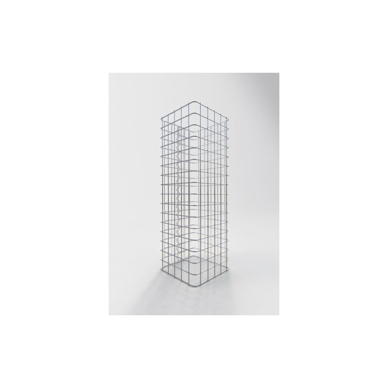 Gabion column angular 27 cm x 27 cm, 80 cm height, mesh 5 cm x 5 cm