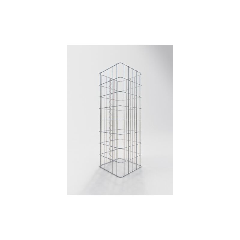 Gabion column angular 27 cm x 27 cm, 80 cm height, mesh 5 x 10 cm