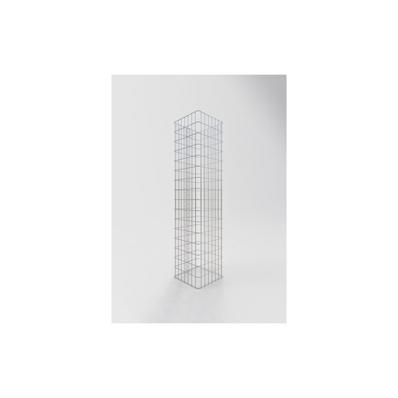 Gabion column angular 37 cm x 37 cm, 160 cm height, mesh 5 x 10 cm