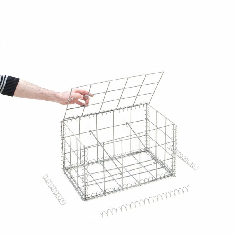 Gabion pour mur en gabion - 50 cm x 30 cm x 30 cm Maille Carrée 100 mm x 100 mm (Spirales) 3.8 mm