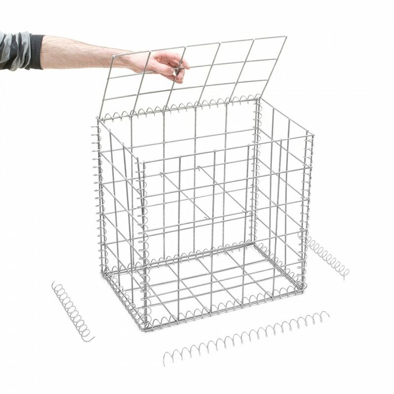 Gabion pour mur en gabion - 50 cm x 30 cm x 50 cm Maille Carrée 100 mm x 100 mm (Agrafes) 3.8 mm