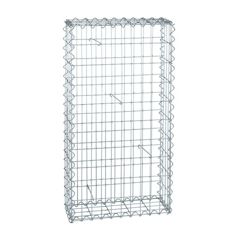 Gabion à pierres en métal galvanisé 100x50x20 cm