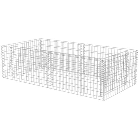 Gabion Planter Galvanised Steel 180x90x50 cm vidaXL