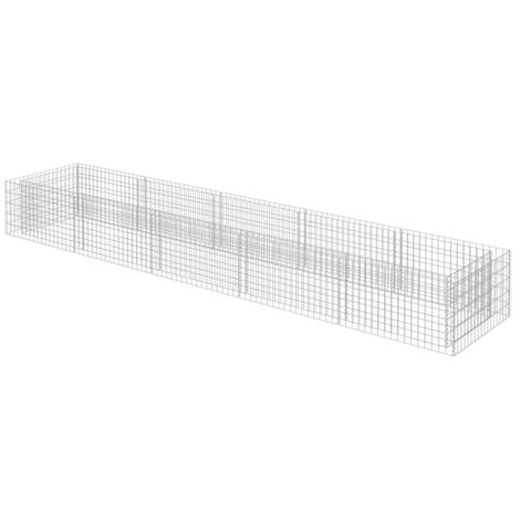 Gabion Planter Galvanised Steel 450x90x50 cm