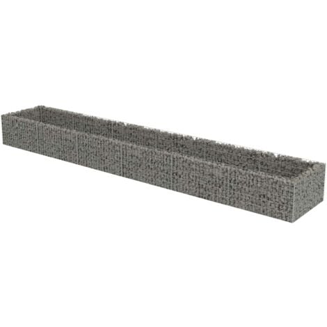 Gabion Planter Galvanised Steel 540x90x50 cm
