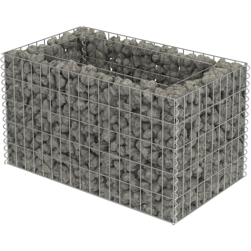 Vidaxl - Gabion Raised Bed Galvanised Steel 90x50x50 cm