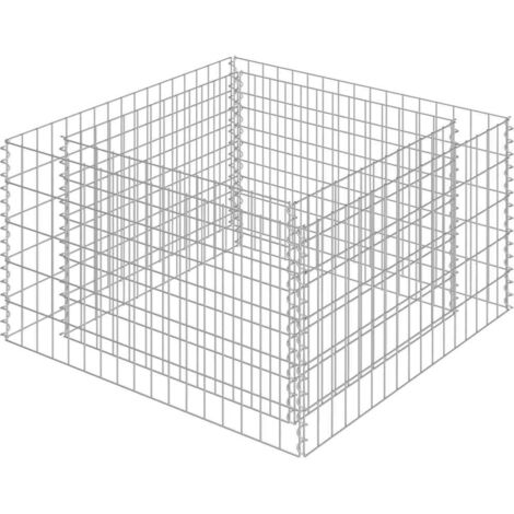 Gabion Planter Galvanised Steel 90x90x50 cm