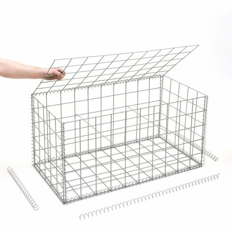 Gabion en kit - 100 cm x 50 cm x 50 cm - Mur en gabion - différentes mailles disponibles - Rinno Gabion