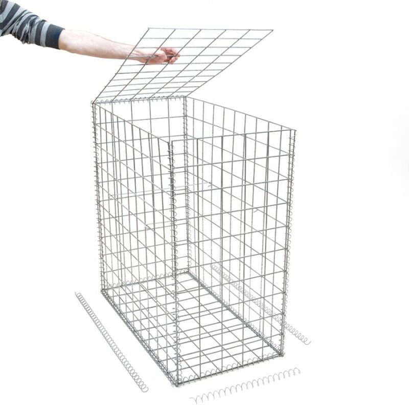 Gabion pour mur en gabion - 50 cm x 100 cm x 100 cm Maille Carrée 100 mm x 100 mm (Agrafes) 3.8 mm