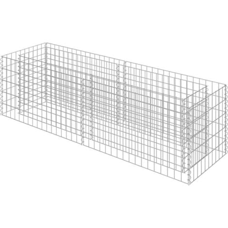 Gabion Raised Bed Galvanised Steel 180x50x50 cm