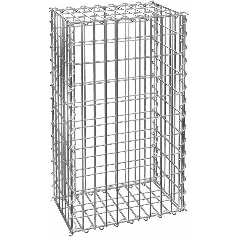 Gabion basket - gabion, garden gabion, wire wall basket - 100 x 30 x 50 cm - grey