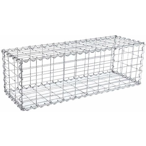 Gabion Stone Wire dia 4 mm Mesh size 10 x 5cm Galvanized 100 x 30 x 30cm GGB133