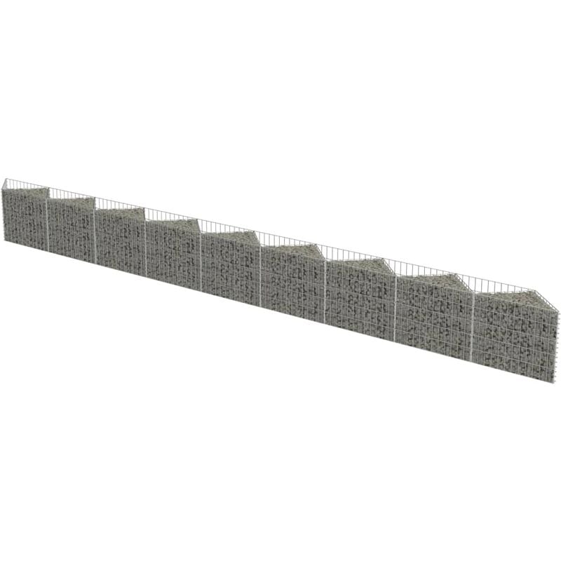 Vidaxl - Gabion Wall Galvanised Steel 630x30x50 cm