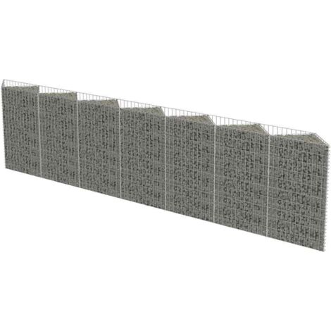 Gabion Wall Galvanised Steel 450x30x100 cm