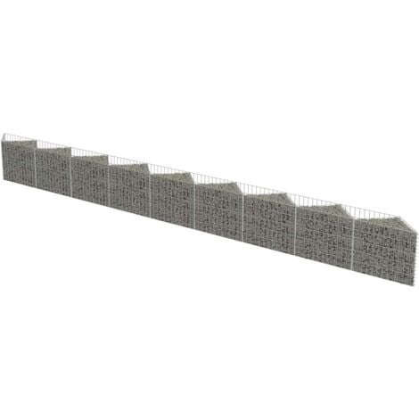 Gabion Wall Galvanised Steel 630x30x50 cm