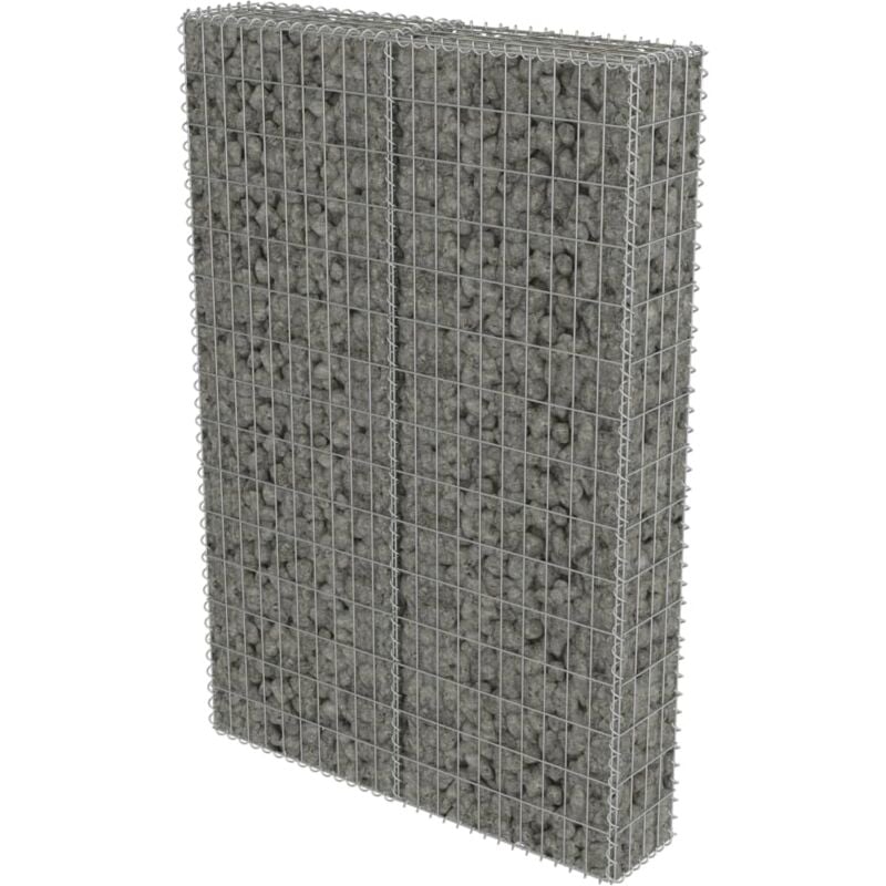 Vidaxl - Gabion Wall with Covers Galvanised Steel 100x20x150 cm