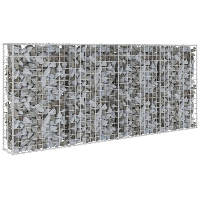 Vidaxl - Gabion Wall with Covers Galvanised Steel 200x20x85 cm