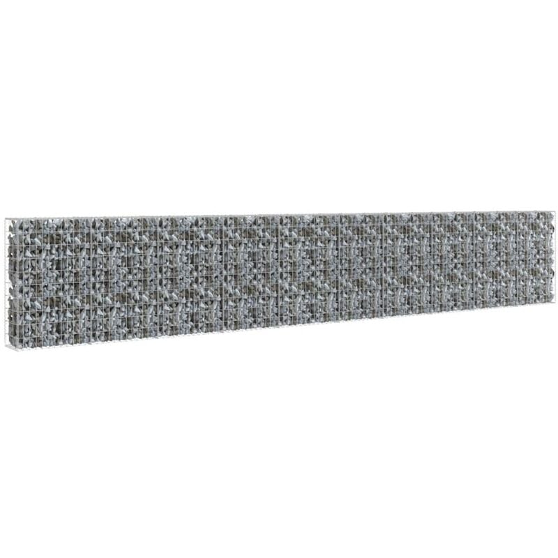 Vidaxl - Gabion Wall with Covers Galvanised Steel 600x30x100 cm