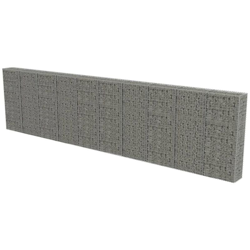 Vidaxl - Gabion Wall with Covers Galvanised Steel 600x30x150 cm