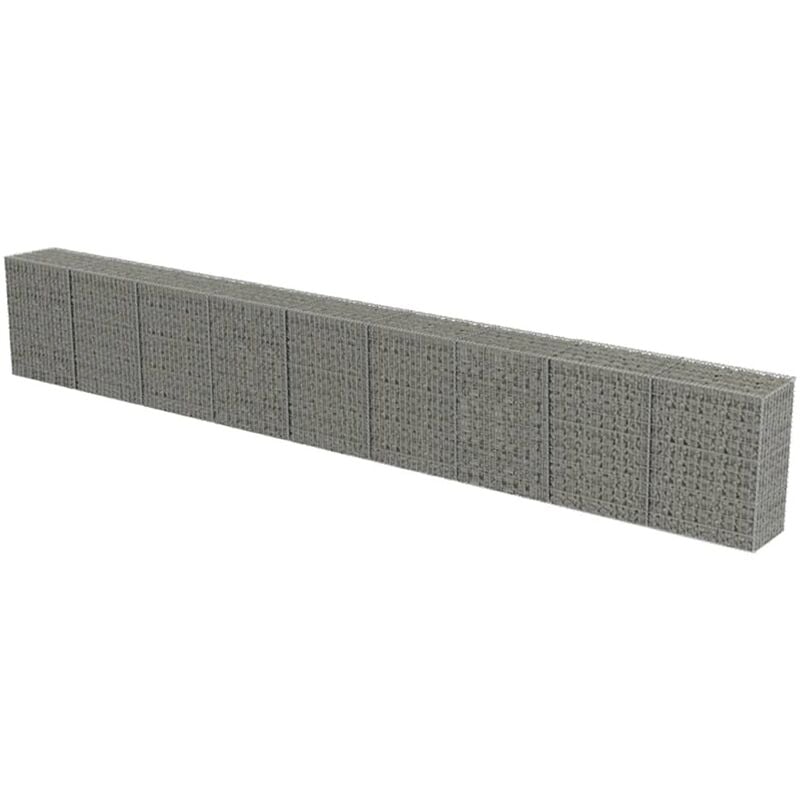 Vidaxl - Gabion Wall with Covers Galvanised Steel 900x50x100 cm