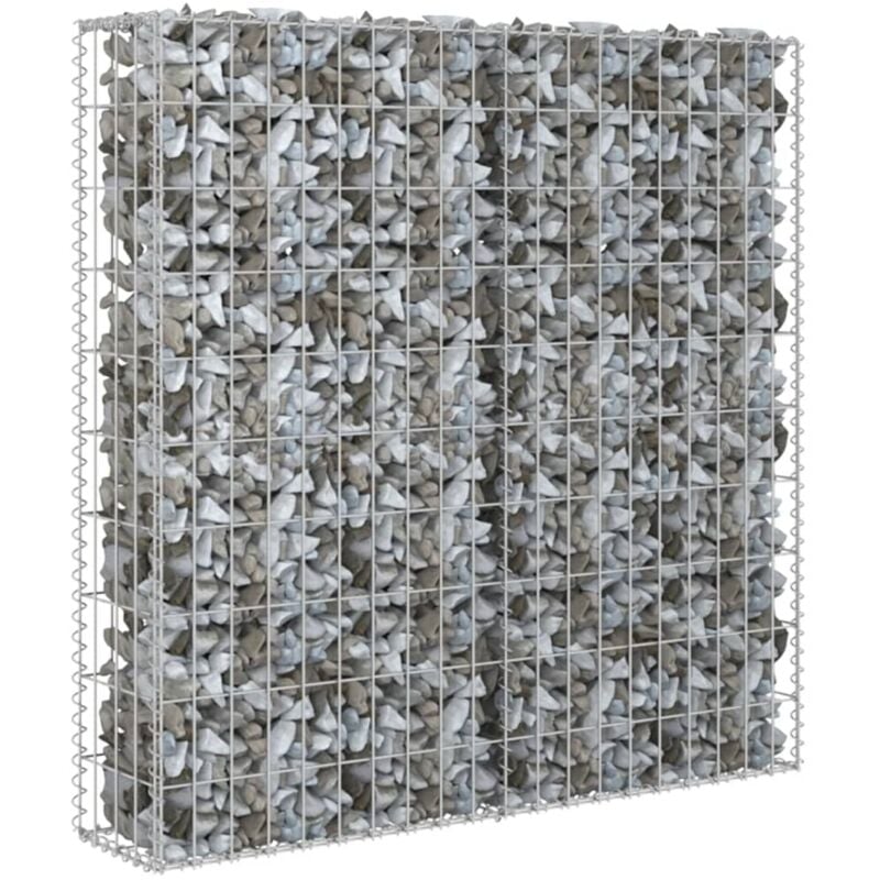 Vidaxl - Gabion Wall with Covers Galvanised Steel 80x20x100 cm