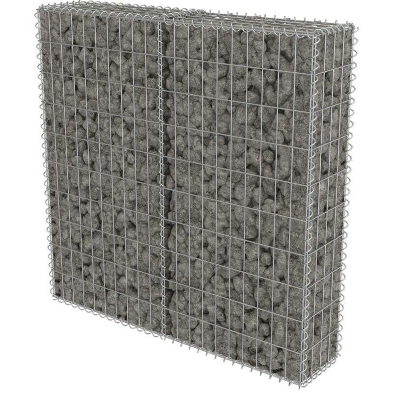 Vidaxl - Gabion Wall with Covers Galvanised Steel 100x20x100 cm