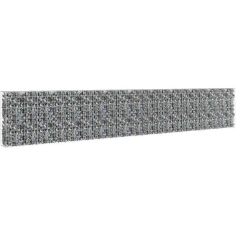 Gabion Wall with Covers Galvanised Steel 600x30x100 cm
