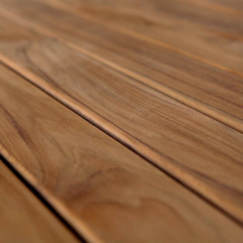 Gabiondeco - Bois Teck pour banc 4 coupes 115 x 9 x 2 cm - Made in Germany