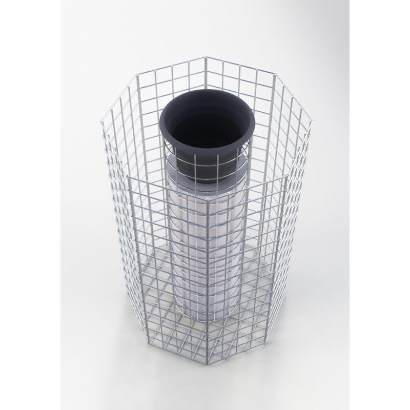 Gabiona - Gabiondeco - Colonne à fleurs. octogonale. hauteur 82 cm. mw 5 x 5 cm. galvanisé à chaud . pot inclus - Made in Germany