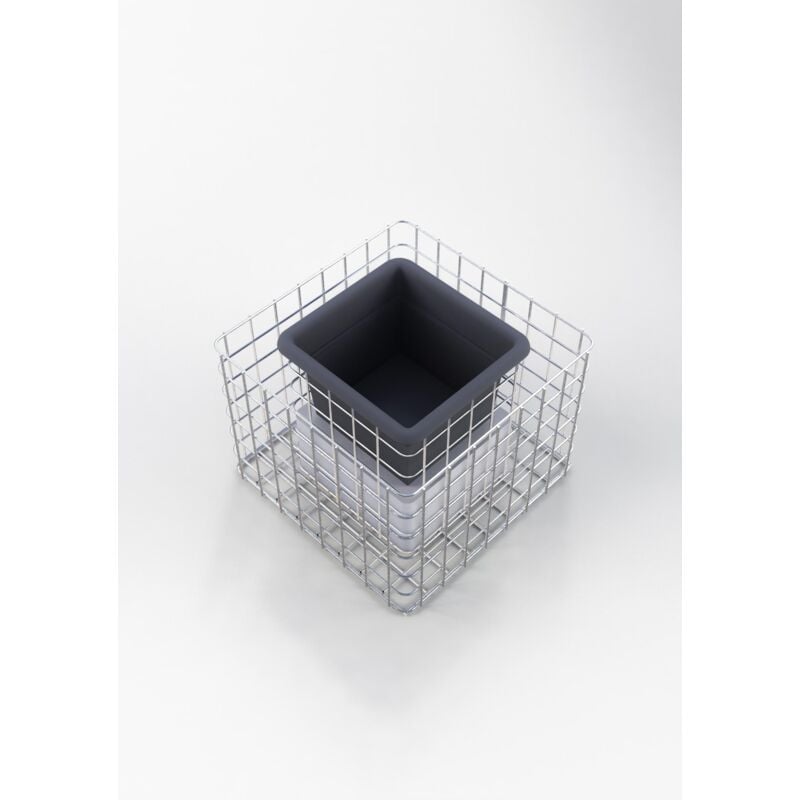 Gabiondeco - Colonne de fleurs. hauteur de 32cm. superficie de 42x42 cm. maille de 5x5 cm. galvanisé à chaud . pot inclus - Made in Germany