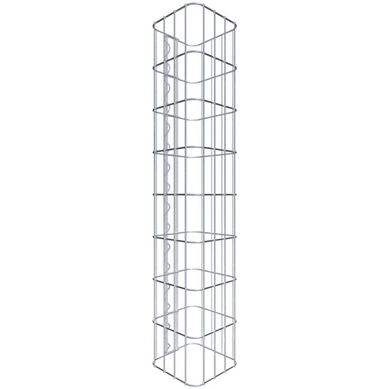 Gabiondeco - Colonne de Gabion carrà©e. 22 cm x 22 cm. mailles 5 x 10 cm - hauteur : 80 cm - Made in Germany