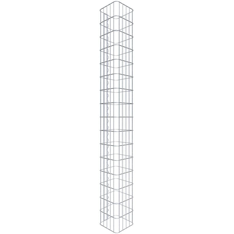 Gabiondeco - Colonne de Gabion carrà©e. 27 cm x 27 cm. mailles 5 x 10 cm - hauteur : 160 cm - Made in Germany