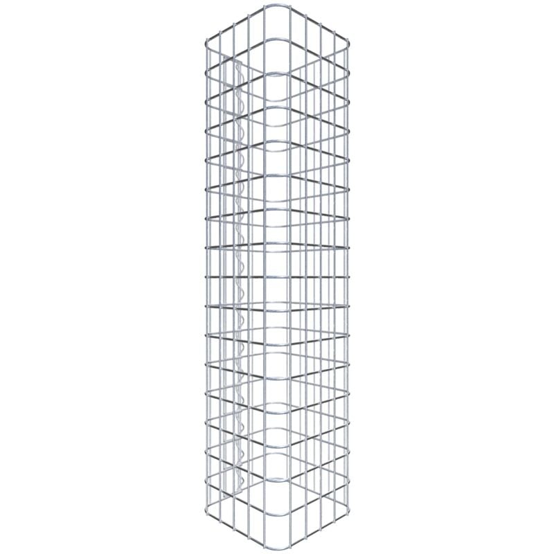 Gabiondeco - Colonne de Gabion carrà©e. 27 cm x 27 cm. mailles 5 x 5 cm - hauteur : 80 cm - Made in Germany