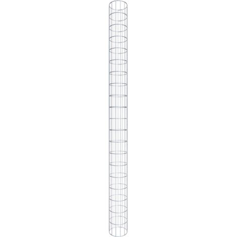 Gabiondeco - Colonne de Gabion ronde. diamètre 22 cm. maille 5 x 10 cm - Hauteur : 200 cm - Made in Germany