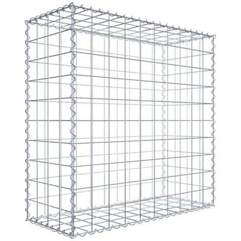 Gabiondeco - Gabion 100 cm x 100 cm x 40 cm (L x H x P). mailles 10 x 10 cm. Spirale - Made in Germany