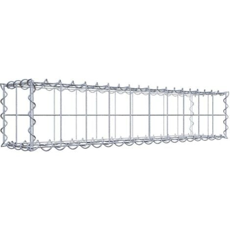 Gabiondeco - Gabion 100 cm x 20 cm x 20 cm (L x H x P). mailles 10 x 10 cm. Spirale - Made in Germany