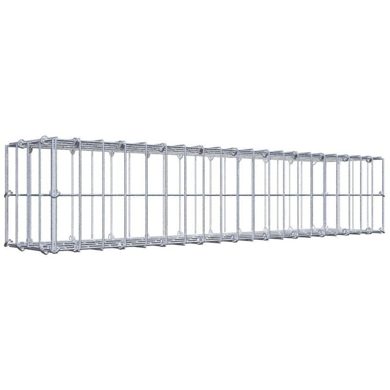 Gabiondeco - Gabion 100 cm x 20 cm x 20 cm (l x h x p). mailles 5 x 10 cm. Fermeture par anneaux en c - Made in Germany