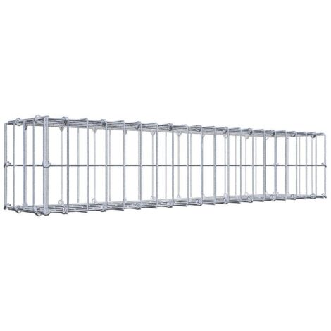 Gabiondeco - Gabion 100 cm x 20 cm x 20 cm (L x H x P). mailles 5 x 10 cm. Fermeture par anneaux en c  - Made in Germany
