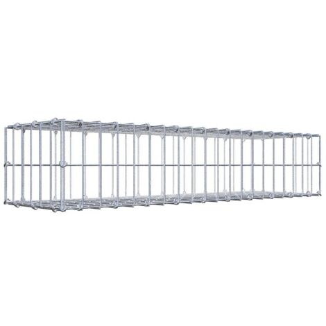 Gabiondeco - Gabion 100 cm x 20 cm x 30 cm (L x H x P). mailles 5 x 10 cm. Fermeture par anneaux en c  - Made in Germany