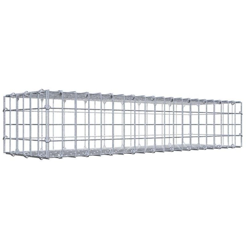 Gabiondeco - Gabion 100 cm x 20 cm x 30 cm (l x h x p). mailles 5 x 5 cm. Fermeture par anneaux en c - Made in Germany