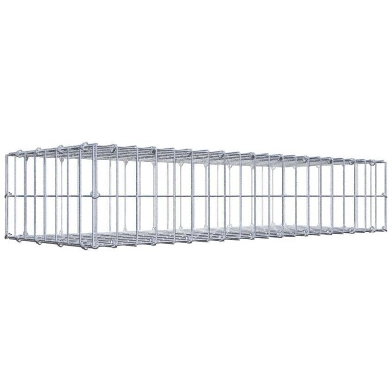 Gabiondeco - Gabion 100 cm x 20 cm x 40 cm (l x h x p). mailles 5 x 10 cm. Fermeture par anneaux en c - Made in Germany