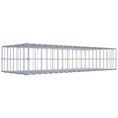 Gabiondeco - Gabion 100 cm x 20 cm x 40 cm (L x H x P). mailles 5 x 10 cm. Fermeture par anneaux en c  - Made in Germany
