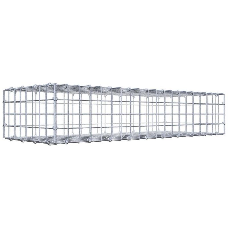 Gabiondeco - Gabion 100 cm x 20 cm x 40 cm (l x h x p). mailles 5 x 5 cm. Fermeture par anneaux en c - Made in Germany